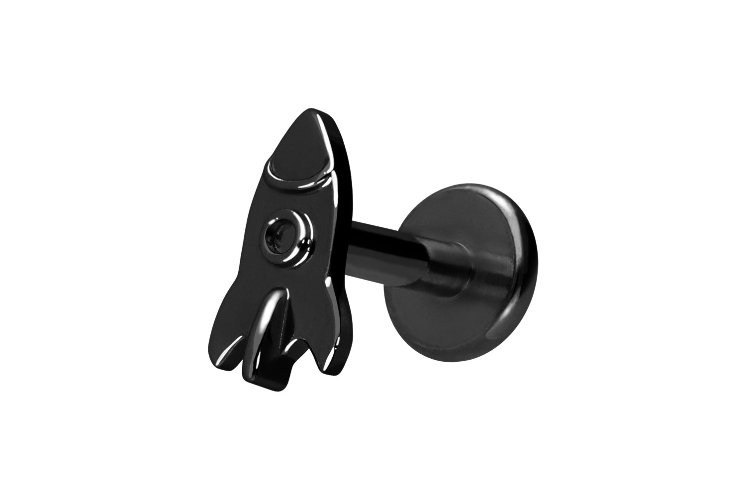 Titan Labret Piercing mit Innengewinde RAKETE